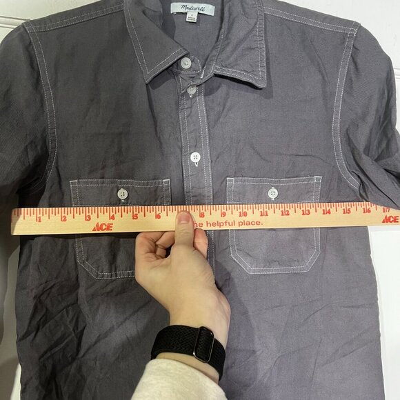 Madewell Western Trucker Jacket Lightweight Purple White Stitching Size Small - Picture 5 of 10